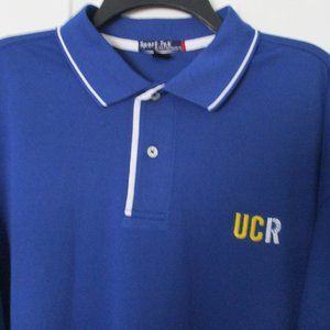 Port Authority Mens S/S UC Riverside Royal Blue Polo Shirt - Size XL